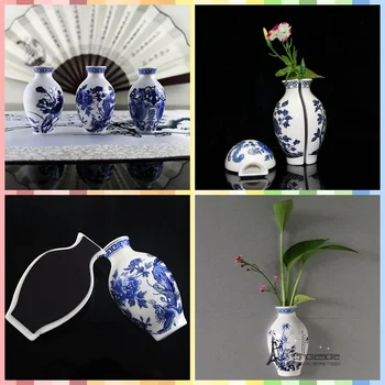 

Free shipping China Porcelain Traditonal Oriental Fridge Magnets Flower Vase Tourist Souvenir home decoration party supply gifts