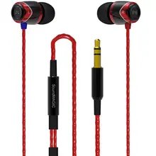 SoundMAGIC E10 Шум изоляции наушники плотно прилегающие к уху, красном и черном цвете, SoundMAGIC