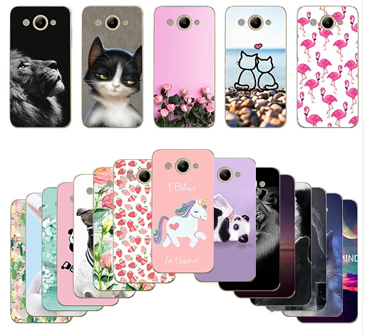 

For Huawei Y3 2017 Case Soft Silicone Huawei Y3 2017 Transparent Back Cover 5.0'' TPU Y 3 2017 Phone Cases Protector