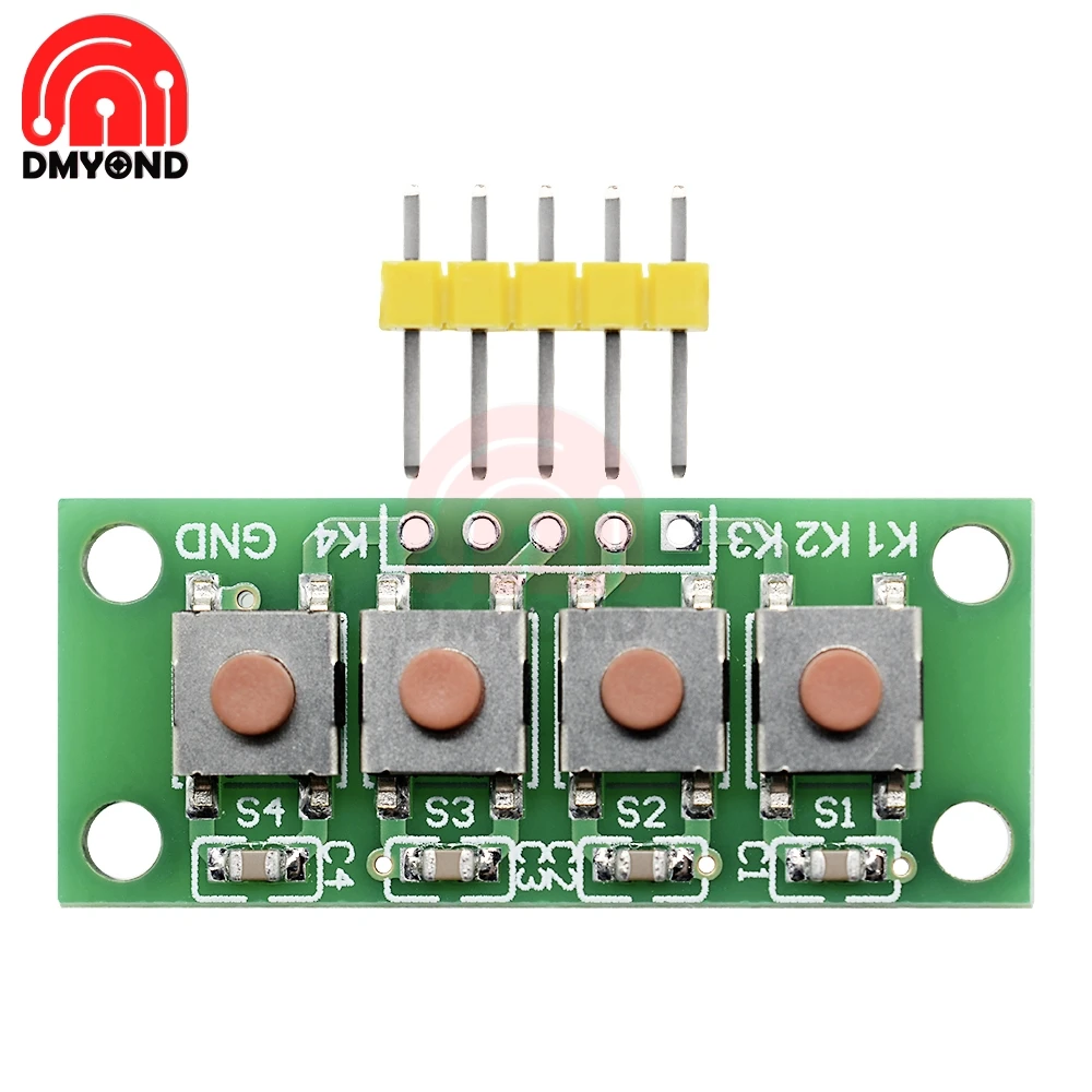 

5Pin 4 Keys 1x4 Button Keypad Keyboard Breadboard Module Universal DIY KIT for Arduino Curriculum Graduation Experiment