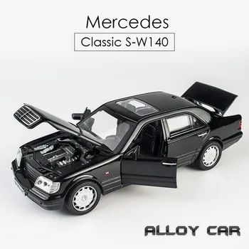 

KIDAMI W140 1:32 Alloy Model Car with Sound Light Pull-back Toy Car Model Metal Diecast Vehicle Toys for Children Boy Gifts