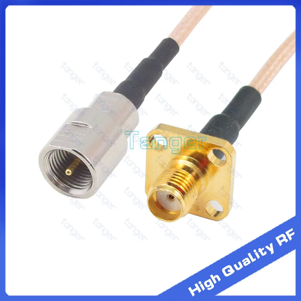 

Hot FME male plug to SMA female jack 4four hole panle with 20cm 8" RG316 RG-316 and RF Coaxial Pigtail Jumper Low Loss cable