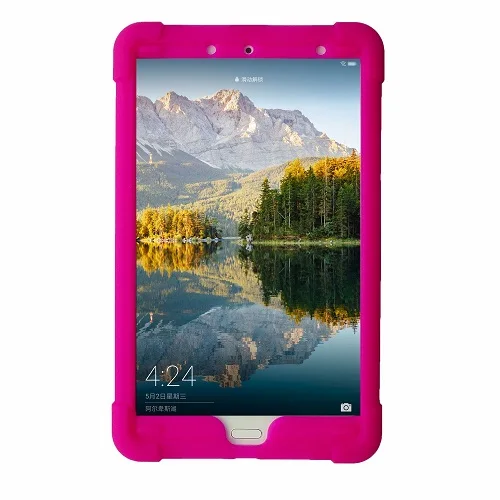 Силиконовый чехол MingShore для huawei MediaPad M5, 8,4 дюймов, противоударный чехол для huawei M5 8,4, SHT-W09, SHT-AL09, планшет, прочный Чехол - Цвет: Pink