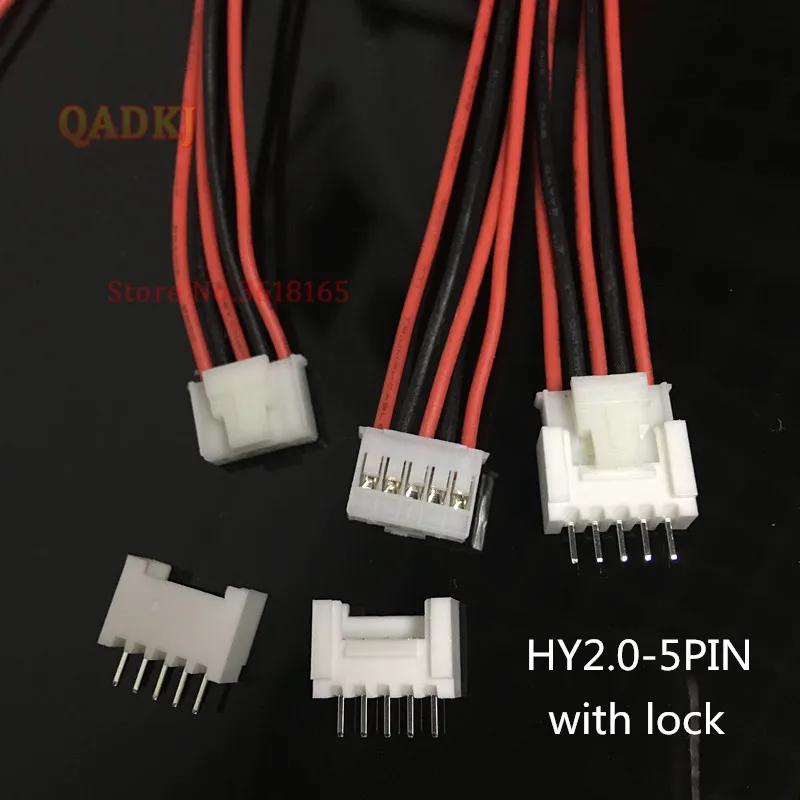 20 комплектов Mini Micro JST 2,0 PH 5Pin 7Pin HY2.0-5P HY2.0-7P с замком разъем с проводами кабели 100 мм 10 см