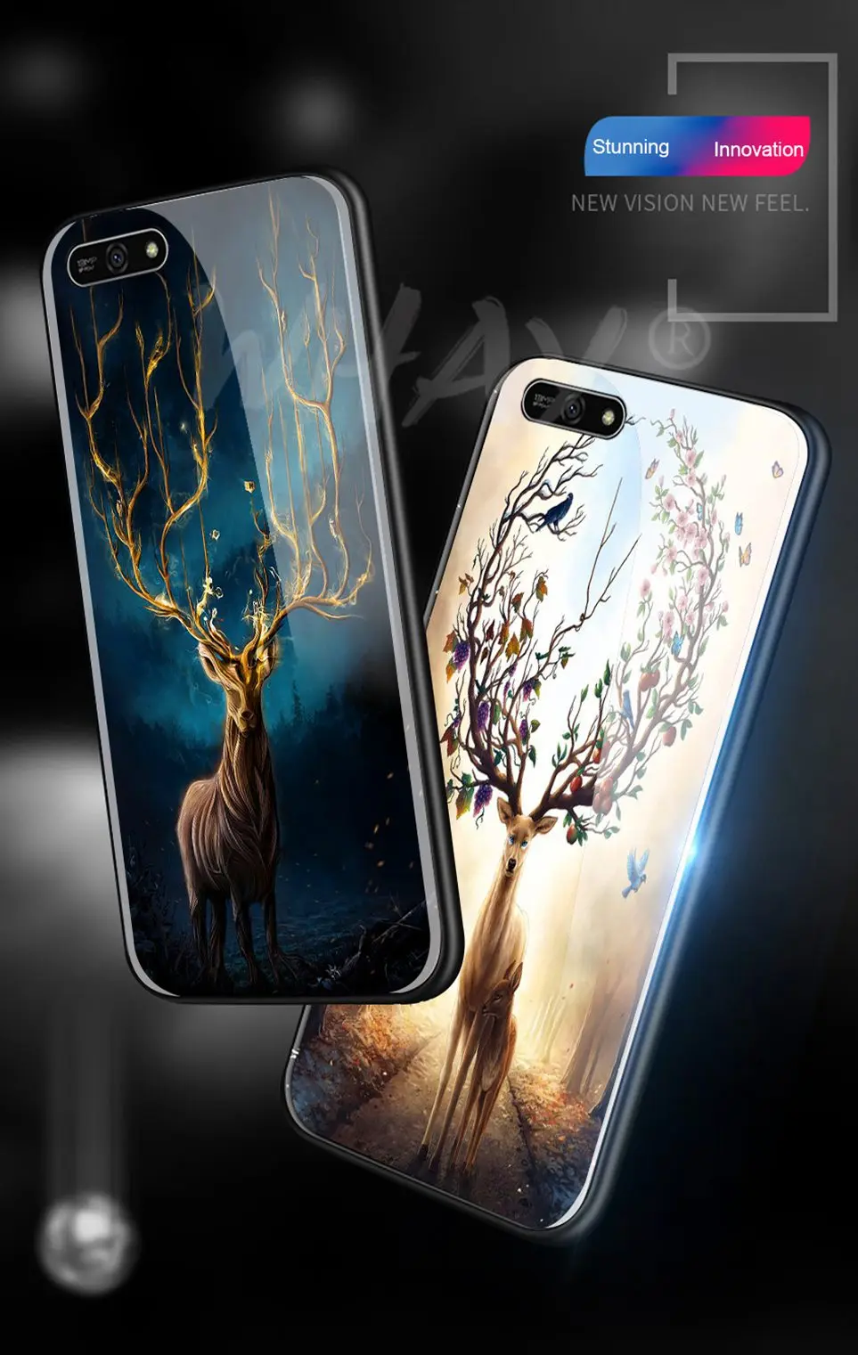 WHaY Glass Case For Huawei Honor 7A Luxury Pattern Coque For P20 Pro P Smart Cover Mate P20 10 Lite Honor 10 9 Lite Y6 2018 Case (2)