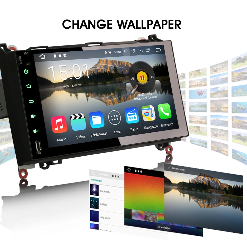 Excellent 9" Android 8.0 Autoradio Car Stereo GPS DAB+ DVR SD BT Car Multimedia Player For Mercedes Benz Sprinter Bluetooth WiFi 3G 2