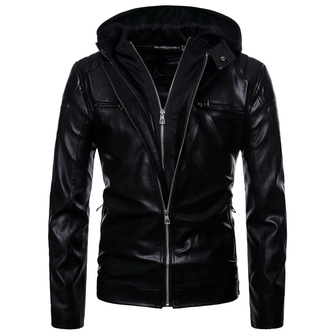 jaqueta de couro fino masculina