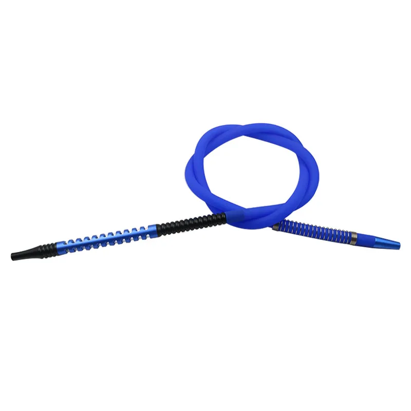 SY 350 мм алюминиевая ручка шток с 1,5 м силиконовый шланг трубки, кальян пружина кальян Hoookah трубы Chicha наргиле аксессуары - Цвет: Blue