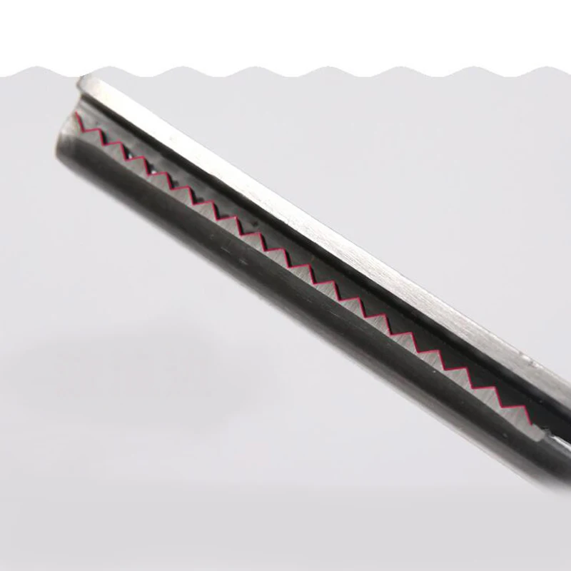 Портной ножницы Dressmaker тканевые ножницы 3 мм 5 мм волнистая Форма Открытие из нержавеющей стали 18 см полная длина