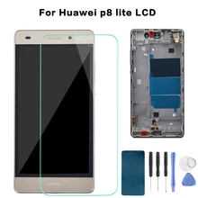 For Huawei Ascend P8 Lite ALE-L04 L21 TL00 L23 CL00 L02 UL00 LCD Display Touch Screen Digitizer Assembly Replacement With Frame For Huawei Ascend P8 Lite ALE-L04 L21 TL00 L23 CL00 L02 UL00 LCD Display Touch Screen Digitizer Assembly Replacement With Frame