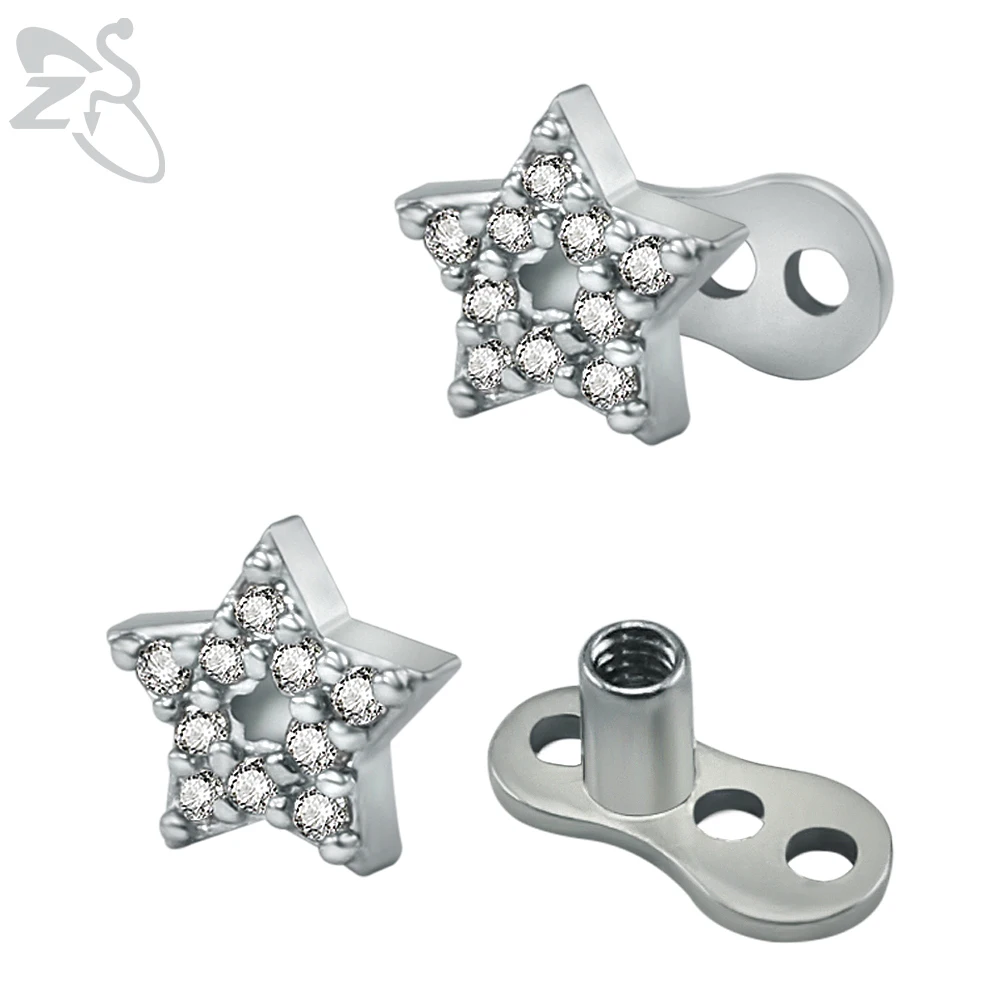 Gadeaila Piercing Du00e9rmico De Oz, Base De Titanio, Para