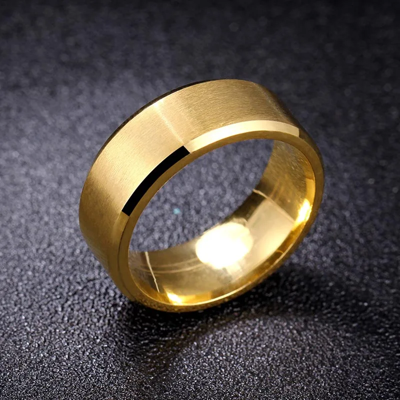 Herren- & Damen-Ring Aus Wolfram Titan Stahl Mi Produktbild-Vorschau 1