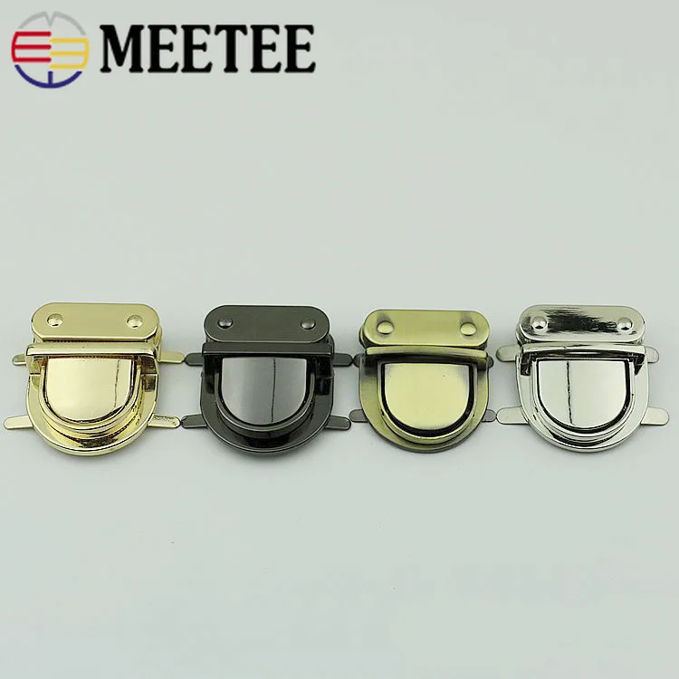 

2Sets Metal Clasp Turn Lock Twist Locks Snap Handbag Purse Clasp Closure Buckles DIY Leather Craft Hardware Accessories
