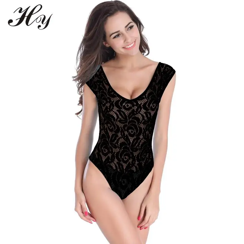 Aliexpress Buy Sexy Black Waist Halter Lace One Piece Swimsuit 