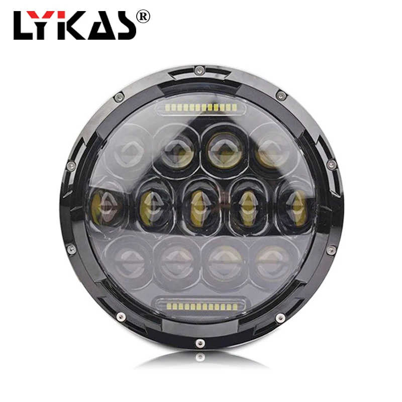 

LYKAS 7 Inch Harley Motorcycles LED Headlights H4 H13 High Low Beam Daytime Running Lights 6000K For Jeep Wrangler Offroad Light