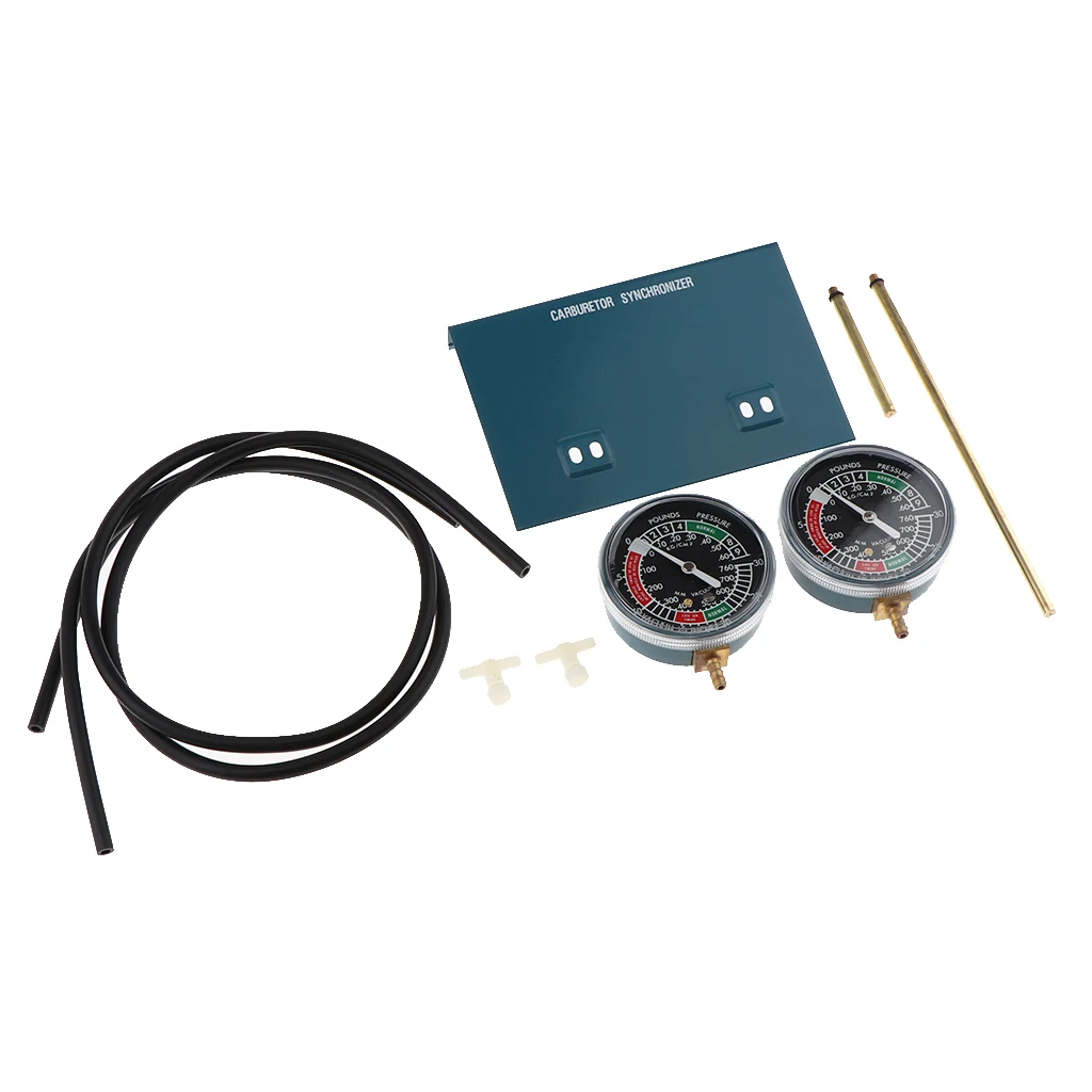 Fuel Vacuum Carburetor Synchronizer Sync Gauge 2-Carb Set for Motorcycle Excellent quality vacuum gauges