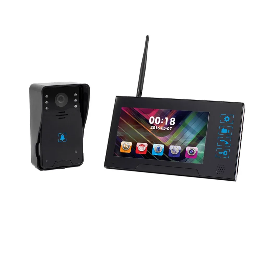 2018 7-Inch TFT Screen Wireless Visual Doorbell Video Intercom Door Phone Infrared Night Vision Doorbell Home Security 2018 new 7 inch tft screen wireless visual doorbell video intercom door phone infrared night vision doorbell home security
