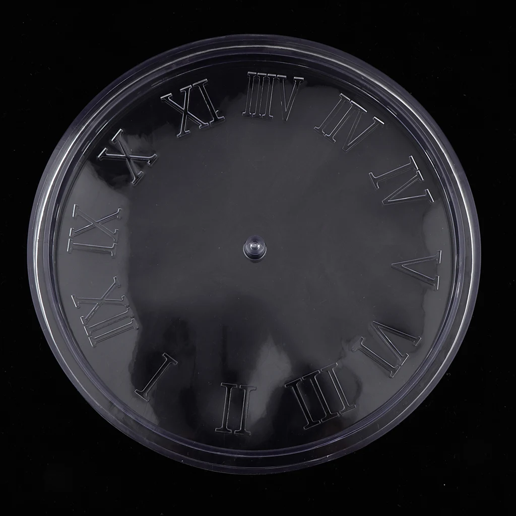 Transparent Silicone DIY Wall Clock Mold, Round Roman Numerals Clock Jewellery Making Mould