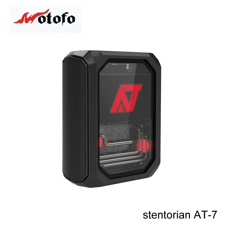 

Original Wotofo Stentorian AT 7 AT7 AT-7 Box Mod 3500mah Battery Use American AT chip Vaporizer E-Cigarettes Vape Fit RDA RBA