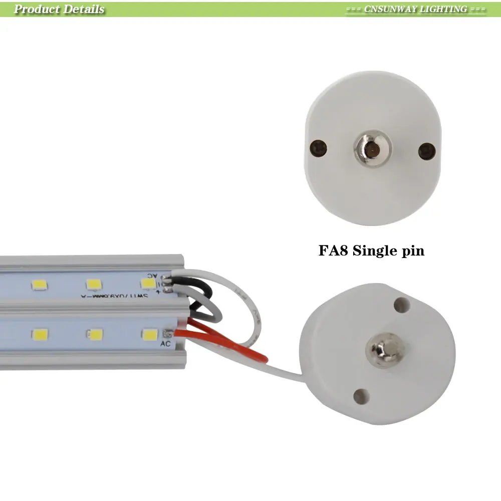 8ft светодиодный трубки огни t8 FA8 96 ''V Форма обе стороны одного пальца двойной конец мощность 65 Вт дверца кулера T8 светодиодный флуоресцентная лампа AC85-265V