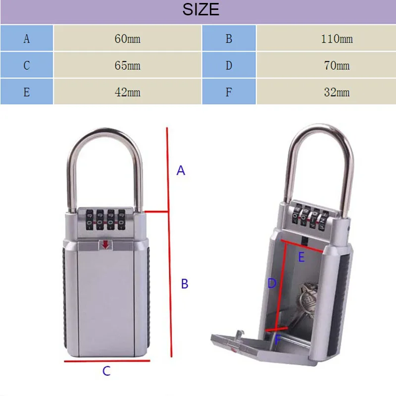 Key Safe Box Keys Storage Outdoor Password Lock Box Padlock Keys Hook Security Organizer Boxes For Home Factory Office Safe Lock Key Safe Box Keys Storage Outdoor Password Lock Box Padlock Keys Hook Security Organizer Boxes For Home Factory Office Safe Lock