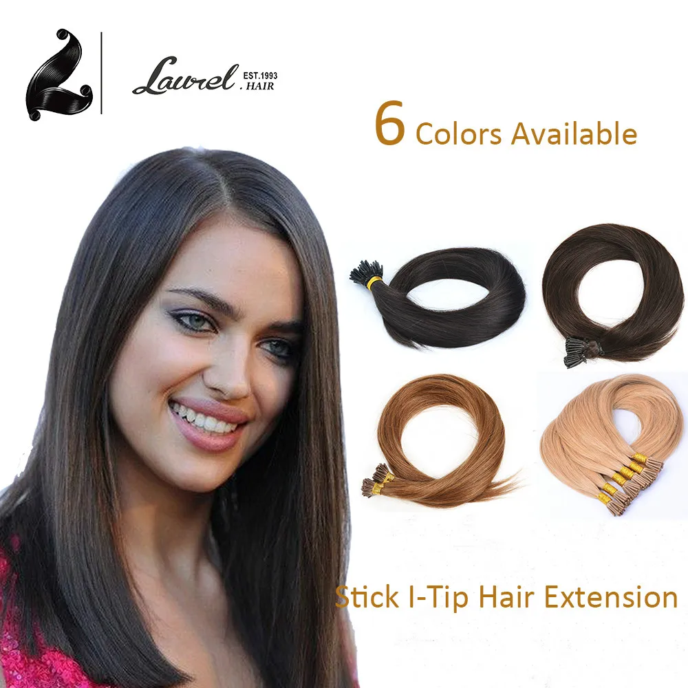 Fusion font b Hair b font Extensions Pre Bonded I Tip Remy Human font b Hair