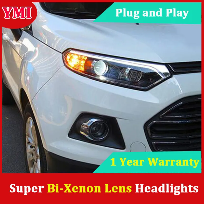 Car Head Lamp Case For ford EcoSport headlights 2013 2015 LED ecosport