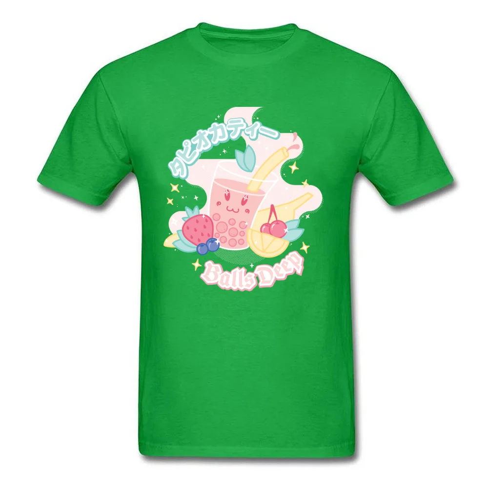 T Shirt Bubble Tea Summer/Autumn Funny Hip hop Short Sleeve 100% Cotton Crew Neck Mens T Shirt Hip hop Tops & Tees Bubble Tea green