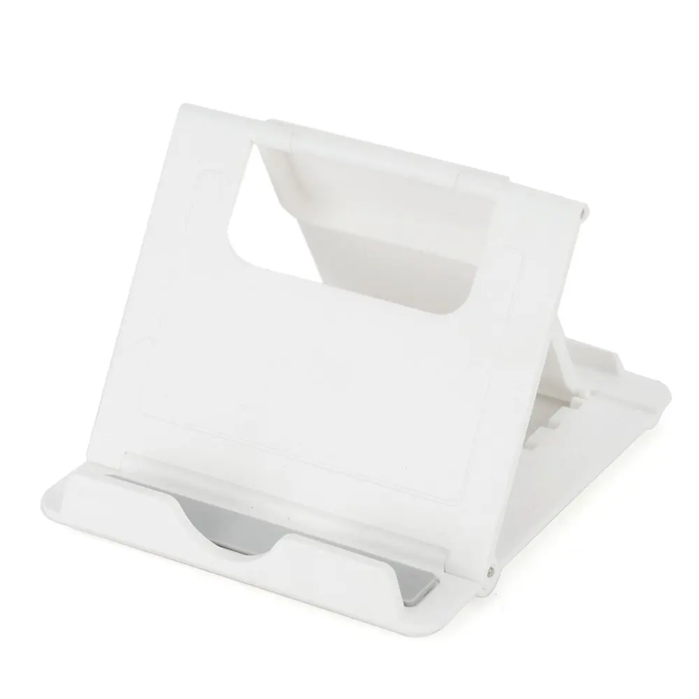 

Multi-Angle View Tablet Stand Holder Portable and Adjustable Tablet Cell Phone Stand Holder White