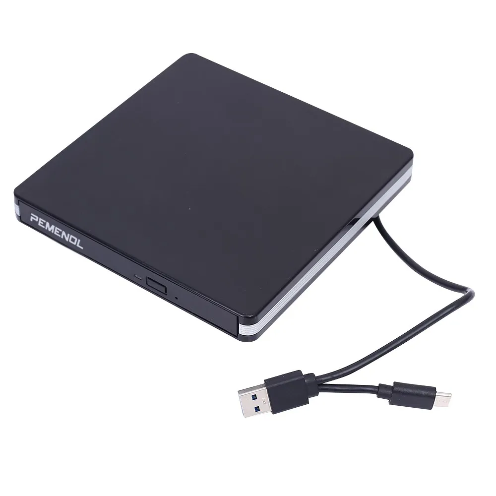 PEMENOL USB 3.0 Slim External DVD RW CD Writer Drive Burner Reader Player Optical Drives For Mac/PC