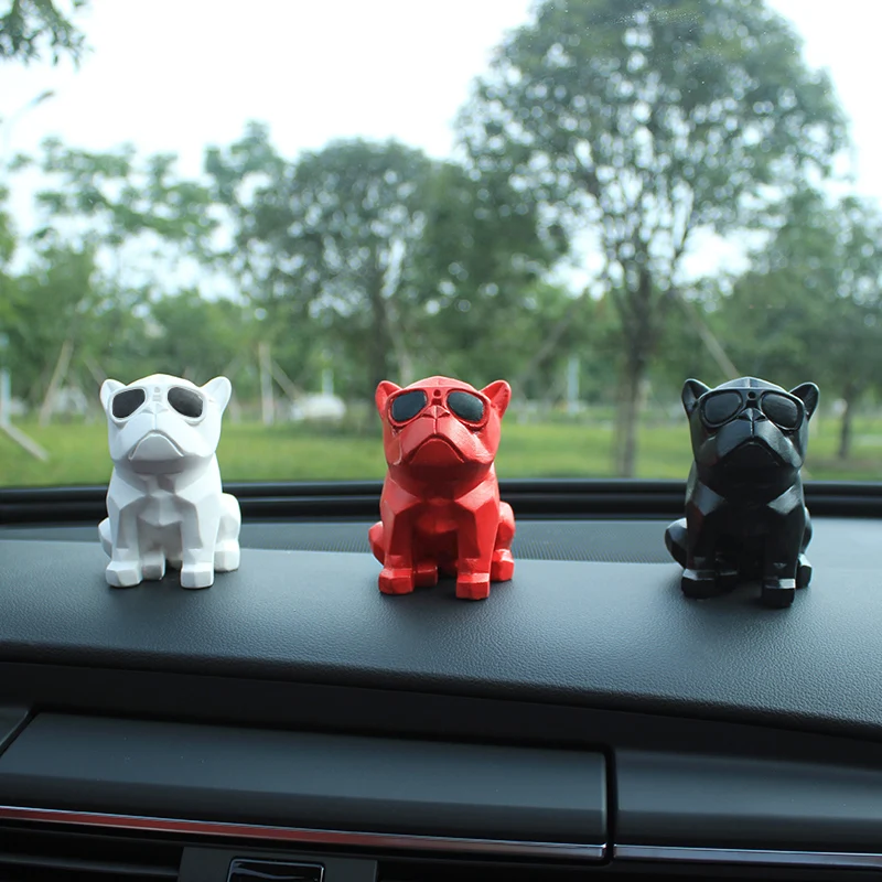 

Car Ornament French Bulldog Statues Decor Geometry Dog Cute Nordic Style Wardrobe Digits Resin Crafts Christmas Gifts L3353