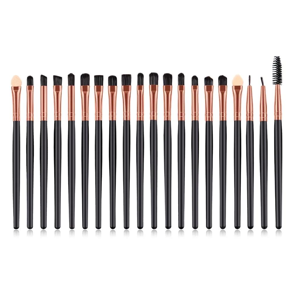 

ELECOOL 20pcs Eye shadow Makeup Brushes Set Pro Eye Shadow Blending Make Up Brushes Soft Hair brochas para maquillaje for Women