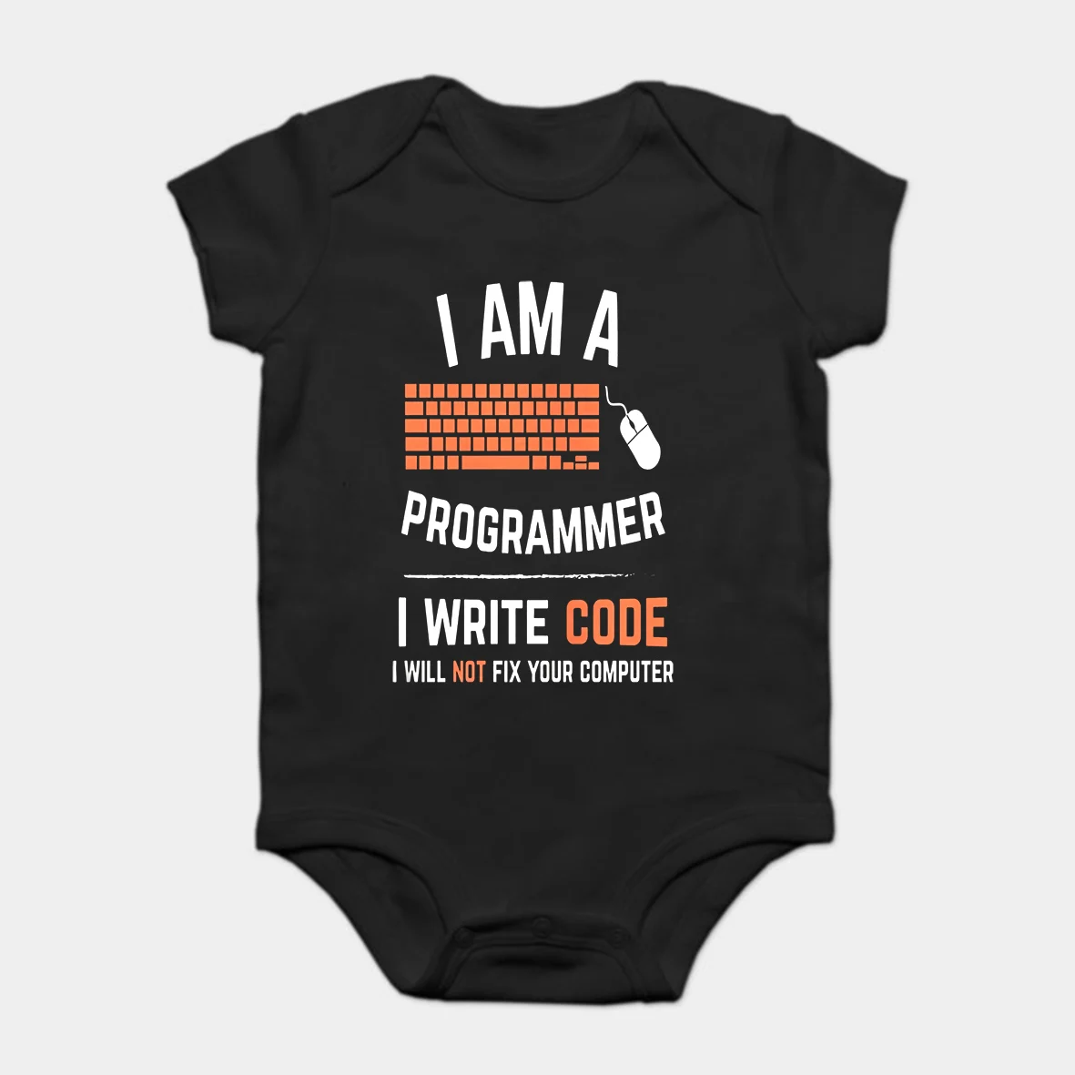 

Baby Onesie Baby Bodysuits kid t shirt Funny novelty computer coder programmer i write code cool