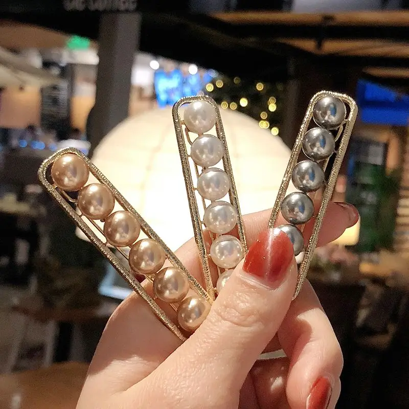 Korean Crystal Pearl Elegant Women Barrettes Hair Clip Hairgrips Hair Accessories Handmade Beads Hair Barrettes Bobby Pins Korean Crystal Pearl Elegant Women Barrettes Hair Clip Hairgrips Hair Accessories Handmade Beads Hair Barrettes Bobby Pins