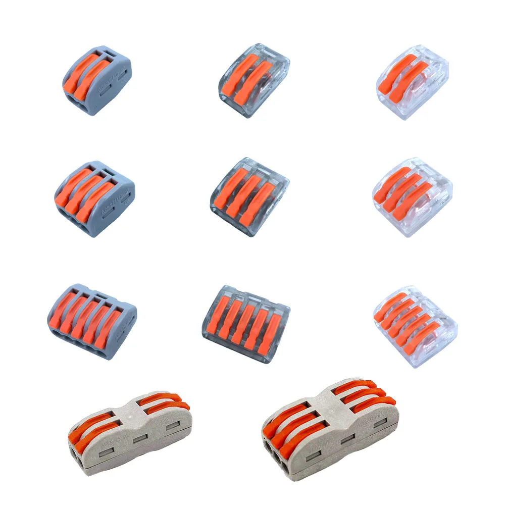 Wago Type Mini Fast Wire Connectors 2 3 4 5 8 Pin Cage Spring Universal