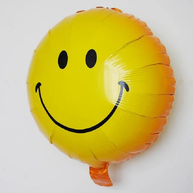 5 шт. 18 дюймов улыбающееся лицо воздушный шар из фольги шар баллон гелия на день рождения Свадебная вечеринка украшения Дети balony воздушные шары для детского душа