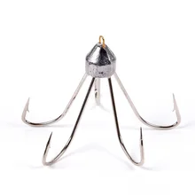 5 шт./партия рыболовные крючки пять зубьев рыболовные крючки Якорный крючок колючий рыболовный крючок с грузило для рыбалки