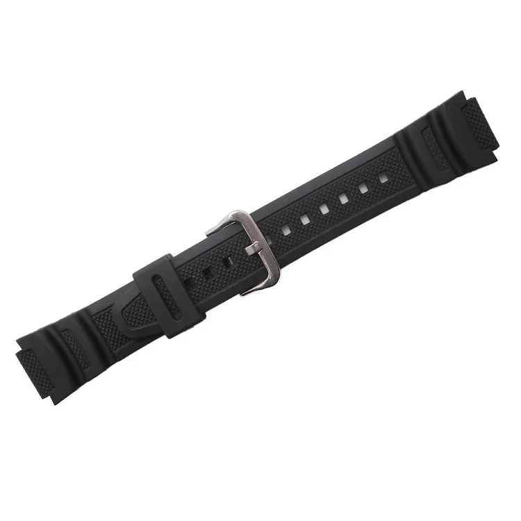 Rubber Strap for Casio AE-1000w AQ-S810W SGW-400H / SGW-300H Silicone Watchband Pin Buckle Strap Watch Wrist Bracelet Black