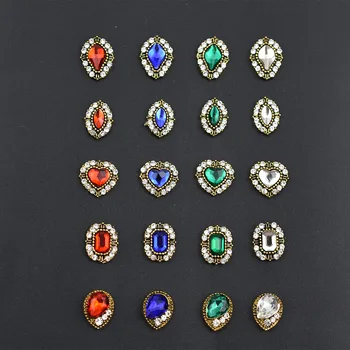 

20Pcs/Lot Alloy Rhinestone 3D charm crystal diamonds Stone strass nail art decorations jewelry accessoires new arrival 2019 Hot