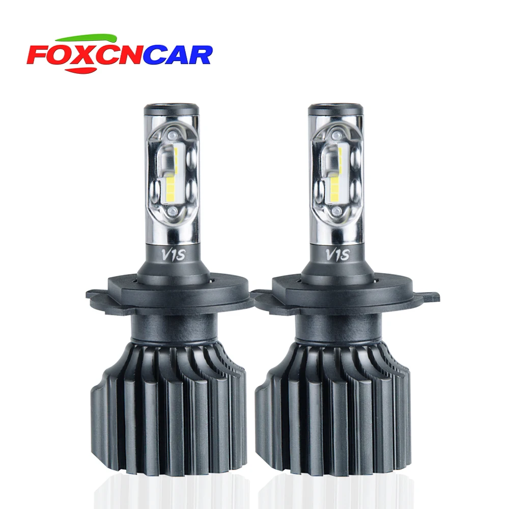 Foxcncar H4 светодиодный фары для автомобиля 12000LM H7 9005 9006 H3 авто H1 налобный фонарь CSP H11