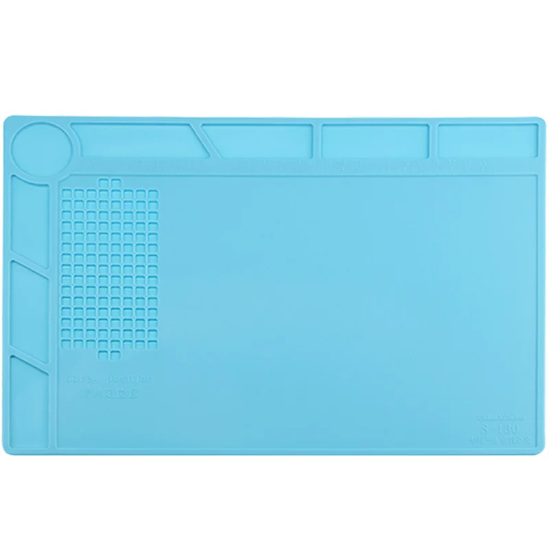 

UANME Phone Repair Tools 35x25cm Heat Insulation Silicone Pad Desk Mat BGA Soldering Station with Screw Position
