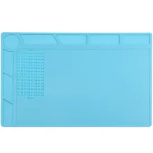 UANME Phone Repair Tools 35x25cm Heat Insulation Silicone Pad Desk Mat BGA Soldering Station with Screw Position