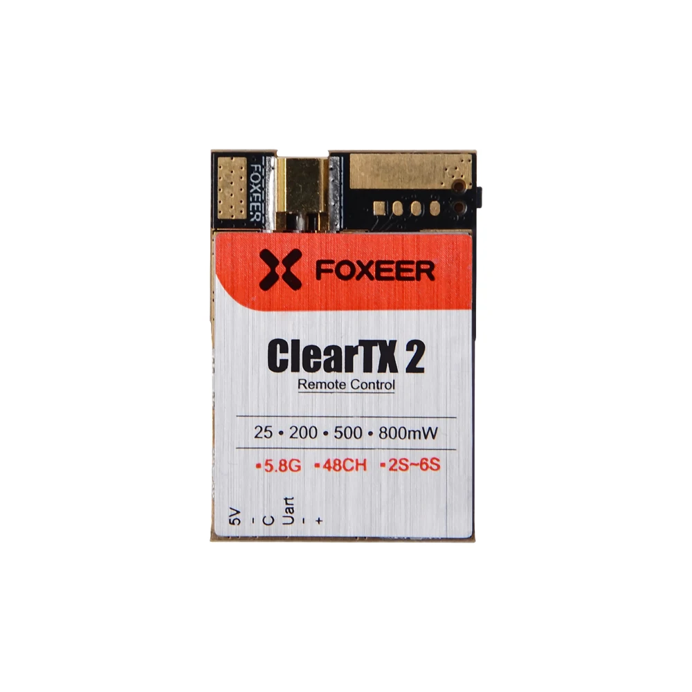

Foxeer ClearTX 2 5.8G 48CH 25/200/500/800mW switchable transmitter vtx Compatible Foxeer MMCX Lollipop antenna remote control