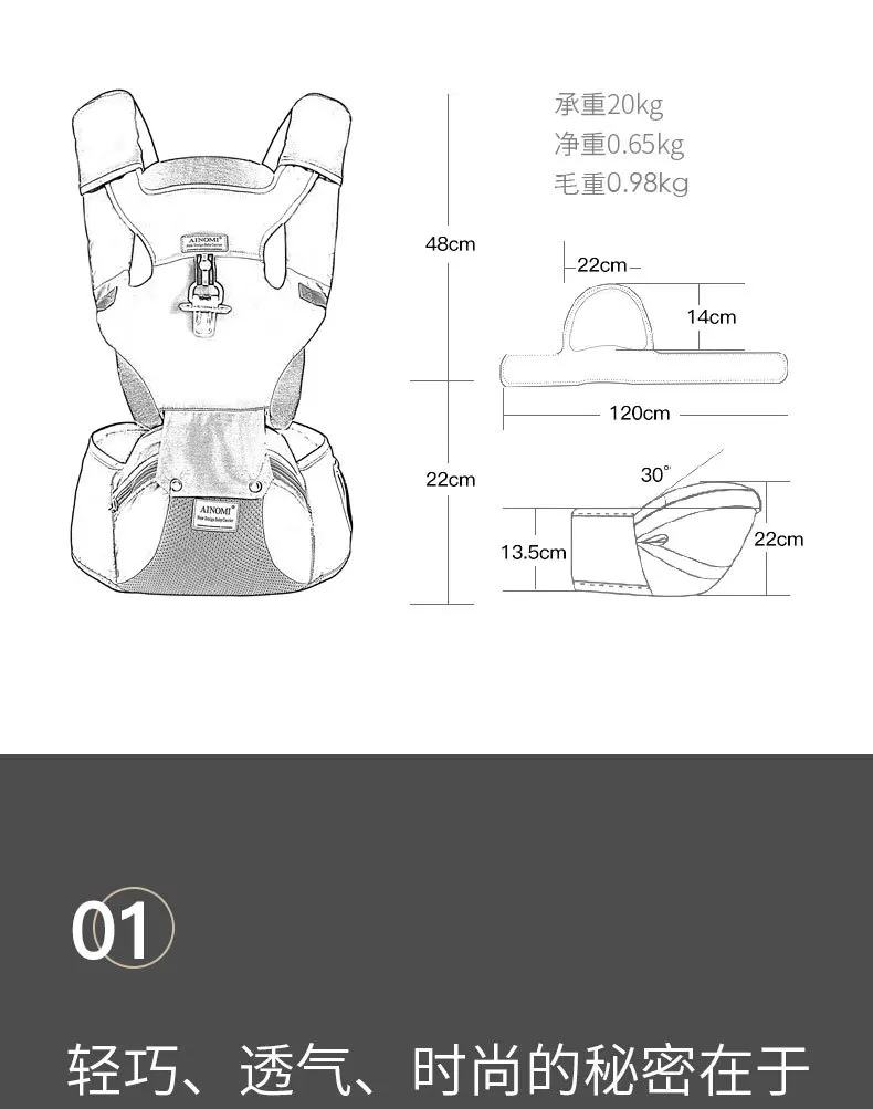 Эргономичный Слинг детский Хипсит несущий корсет перед лицом эргономичный слинг кенгуру для путешествий для детей 0-36 м