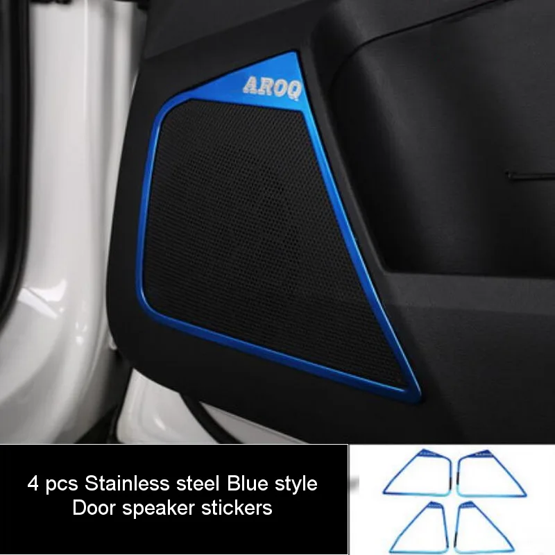 Tonlinker cubierta pegatinas para SKODA KAROQ 2017-18 estilo de coche 1-4 piezas de acero inoxidable Interior piezas azul estilo cubierta de la etiqueta engomada Tonlinker cubierta pegatinas para SKODA KAROQ 2017-18 estilo de coche 1-4 piezas de acero inoxidable Interior piezas azul estilo cubierta de la etiqueta engomada