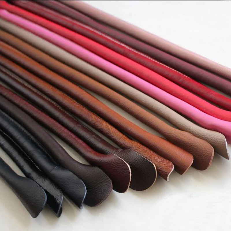 

YESIKIMI 1 Pair DIY Bag Handles 56CM Quality Genuin Leather Bag Accessories Bolsa Part Bag Straps Handbag Straps Replacement