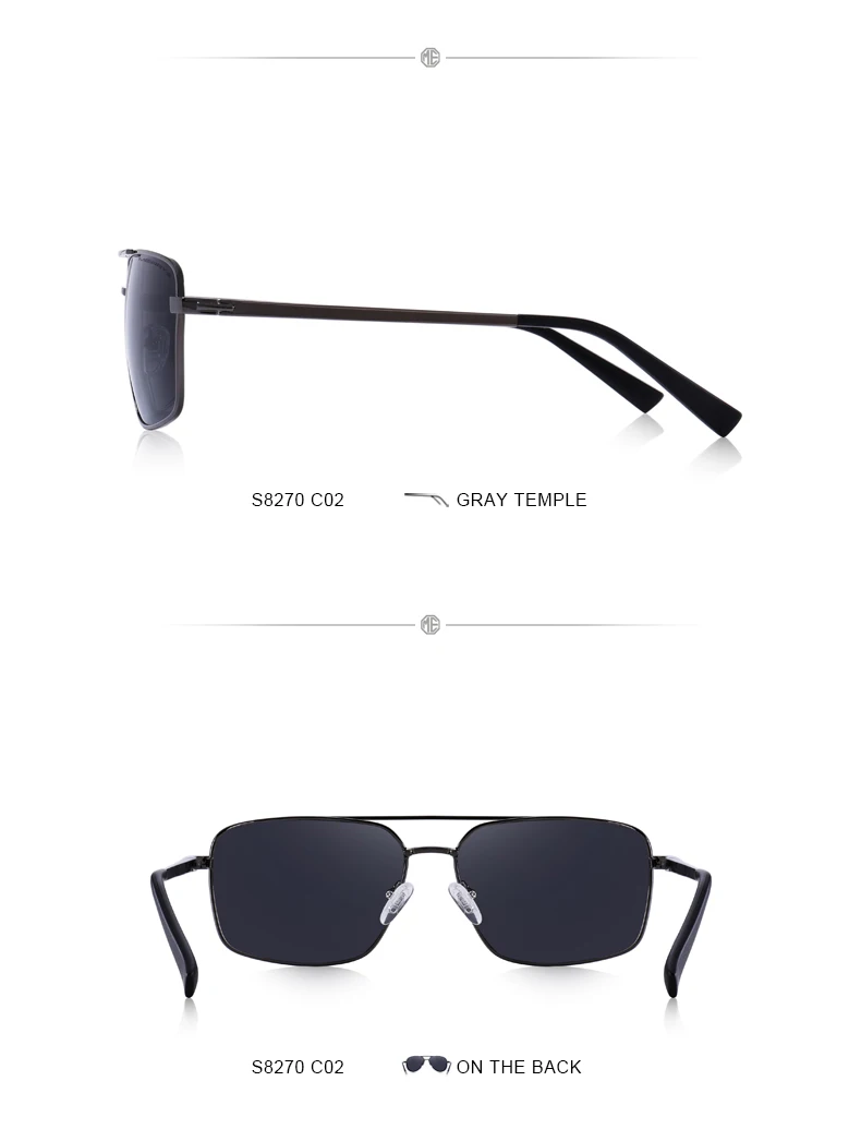 Merry's, мужские классические прямоугольные солнцезащитные очки, авиационная оправа, HD поляризационные солнцезащитные очки для мужчин, для вождения, защита от уф400 лучей, S8270