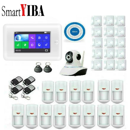 SmartYIBA 3g wifi GPRS домашняя охранная сигнализация 4 3 дюймовый сенсорный экран