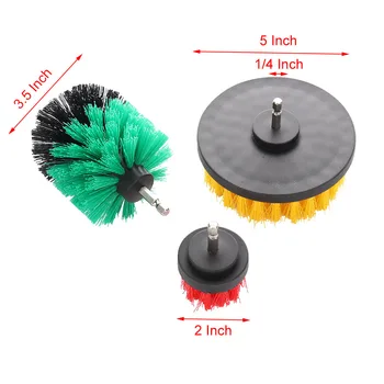 

3pcs 2/3.5/5 Inch Grout Power Scrubber Cleaning Brush Tub Cleaner Combo Tool Kit Cleaning Brush for Electric Drill