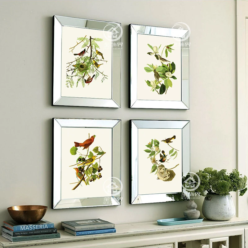 40 x 60 Wall Art Picture With Mirror Glass Frame2